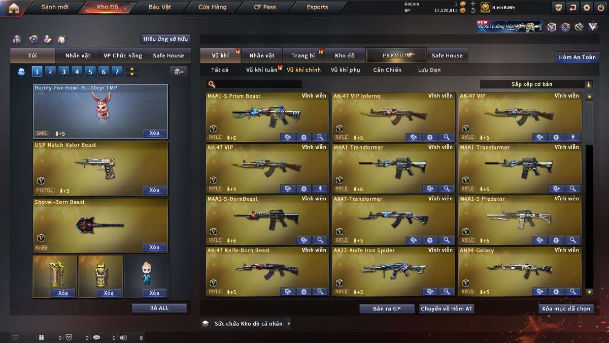 shop acc cf uy tin gia re